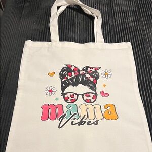 Stylish Cream Tote Bag with Graphic Design